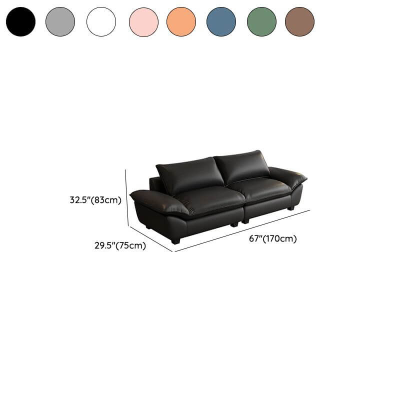 Versatile modern loveseat for various room settings