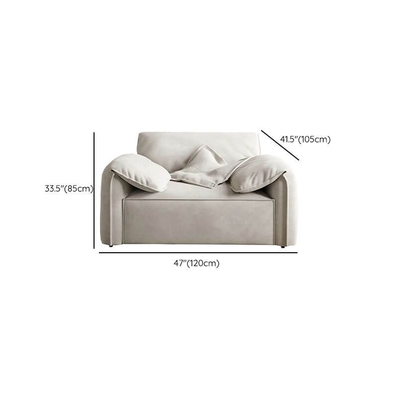 Modern sofa with pillows