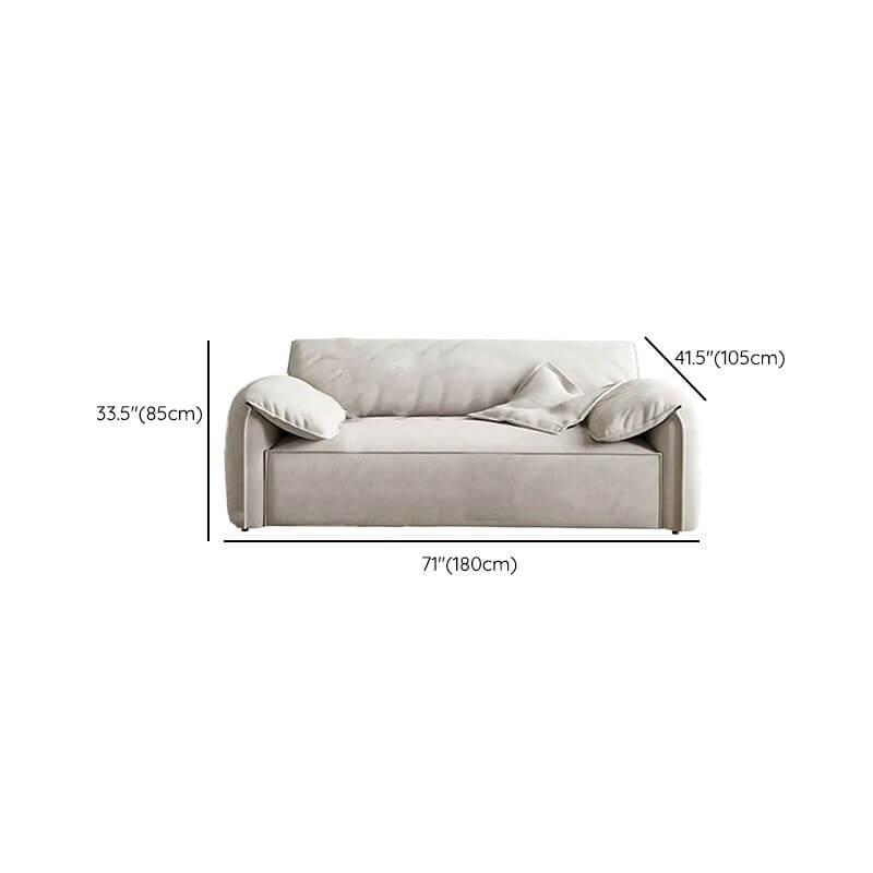 Stylish light gray loveseat