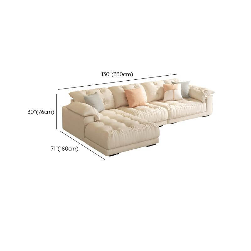 Sofa chaise with concealed support feature
