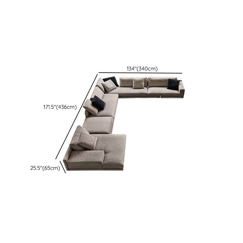 High-quality upholstery on sectional sofa
