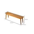 Natural finish dining bench with ample seating