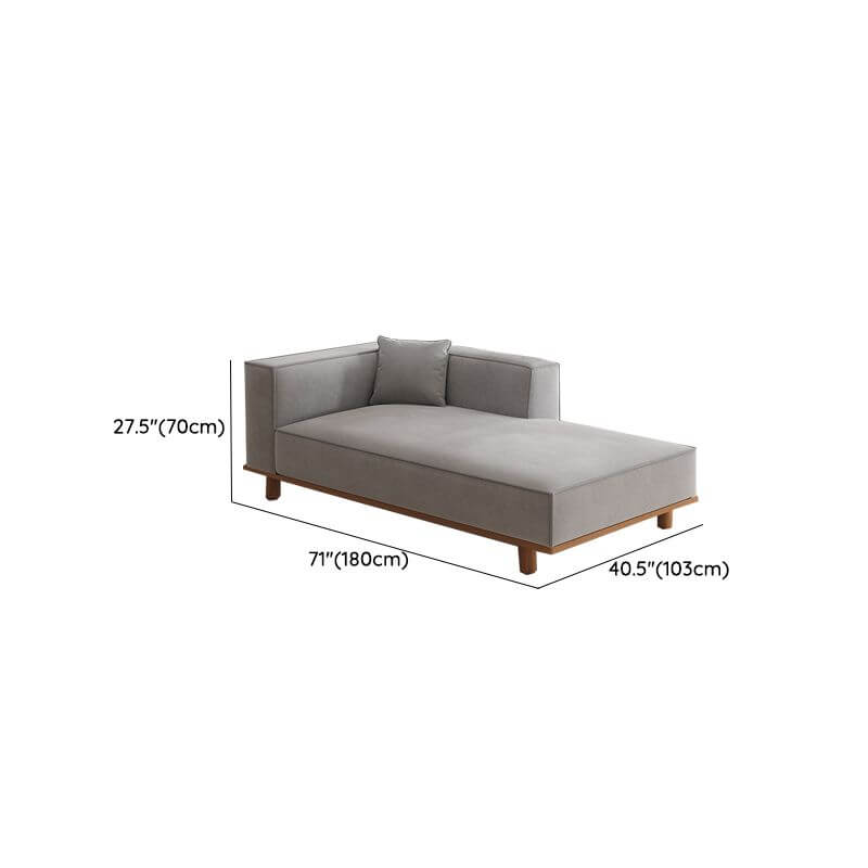 Durable pine wood frame chaise chair