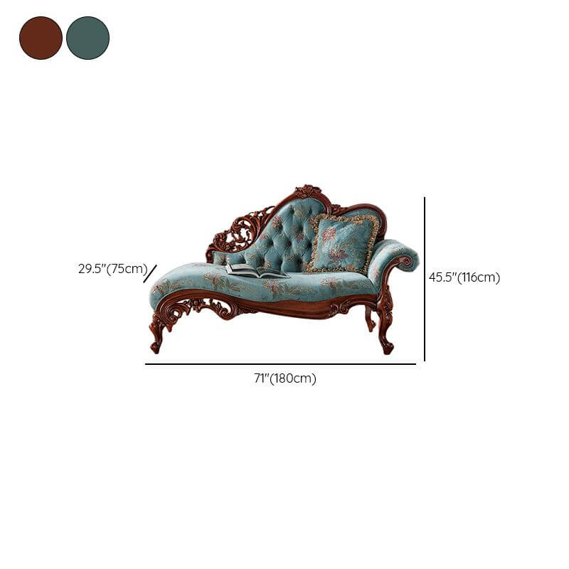 Chaise Lounge with Overstuffed Armrest