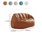 water resistant faux leather bean bag chair side view