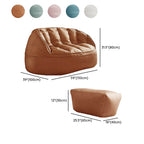 water resistant faux leather bean bag chair front view