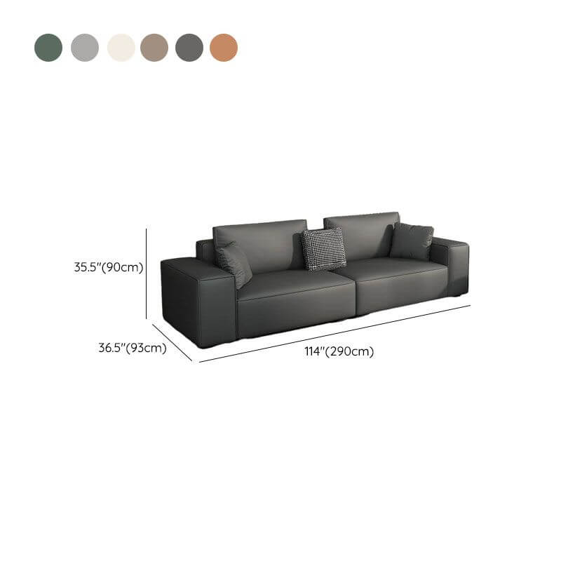 water resistant modern sofa front view