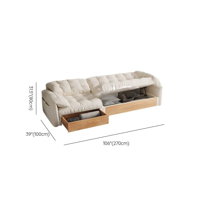 Contemporary armrest sofa for the living area