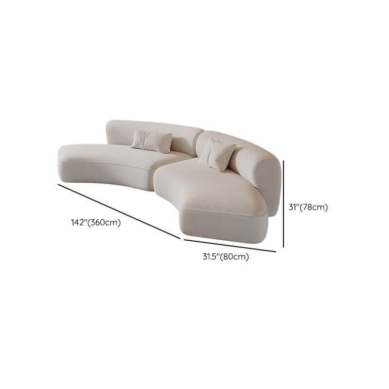 Sleek design of white modern sofa