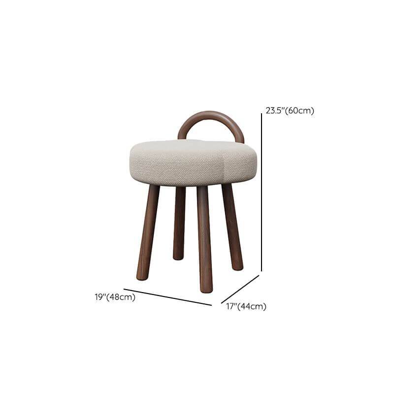 vanity stool with wooden legs