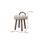 vanity stool with wooden legs