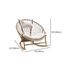 Natural wood finish nursery recliner with separable pillowcase