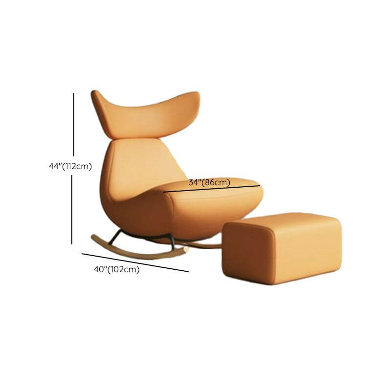 Contemporary Wingback Rocking Chair