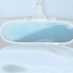 Sky Blue Upholstered Desk Chair with Adjustable Headrest and Arms