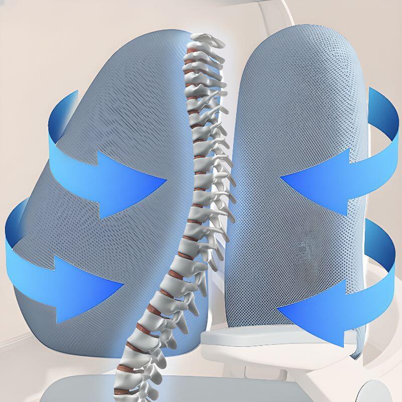 Sky Blue Upholstered Desk Chair with Adjustable Headrest and Arms