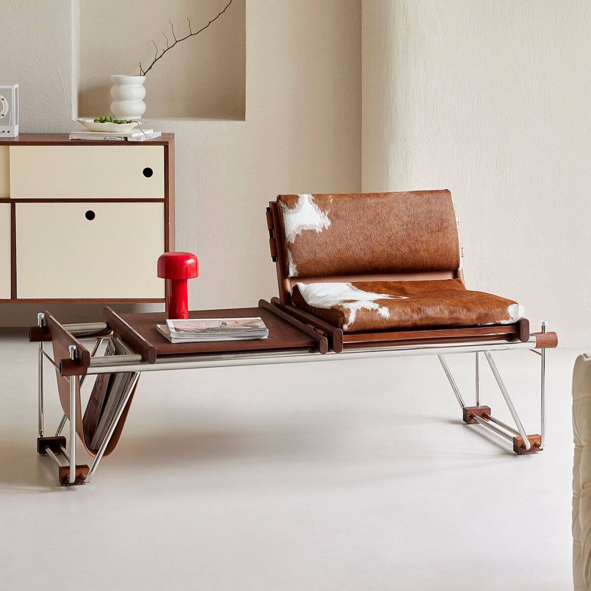 Sliding-Track Upholstered Bench Set Featuring Realistic Faux-Leather Cushions Main Product Image Image principale du produit