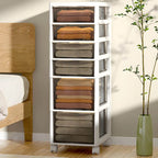Slim Acrylic Drawer Filing Cabinet With Smoky Clear Fronts