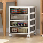 Slim Acrylic Drawer Filing Cabinet With Smoky Clear Fronts