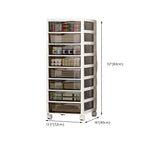 Slim Acrylic Drawer Filing Cabinet With Smoky Clear Fronts