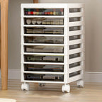 Slim Acrylic Drawer Filing Cabinet With Smoky Clear Fronts