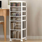 Slim Acrylic Drawer Filing Cabinet With Smoky Clear Fronts