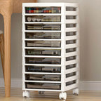 Slim Acrylic Drawer Filing Cabinet With Smoky Clear Fronts
