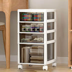 Slim Acrylic Drawer Filing Cabinet With Smoky Clear Fronts