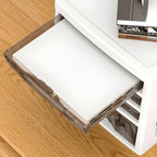 Slim Acrylic Drawer Filing Cabinet With Smoky Clear Fronts