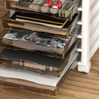 Slim Acrylic Drawer Filing Cabinet With Smoky Clear Fronts