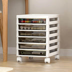 Slim Acrylic Drawer Filing Cabinet With Smoky Clear Fronts
