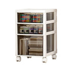 Slim Acrylic Drawer Filing Cabinet With Smoky Clear Fronts