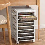 Slim Acrylic Drawer Filing Cabinet With Smoky Clear Fronts