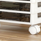 Slim Acrylic Drawer Filing Cabinet With Smoky Clear Fronts