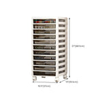 Slim Acrylic Drawer Filing Cabinet With Smoky Clear Fronts Dimensions