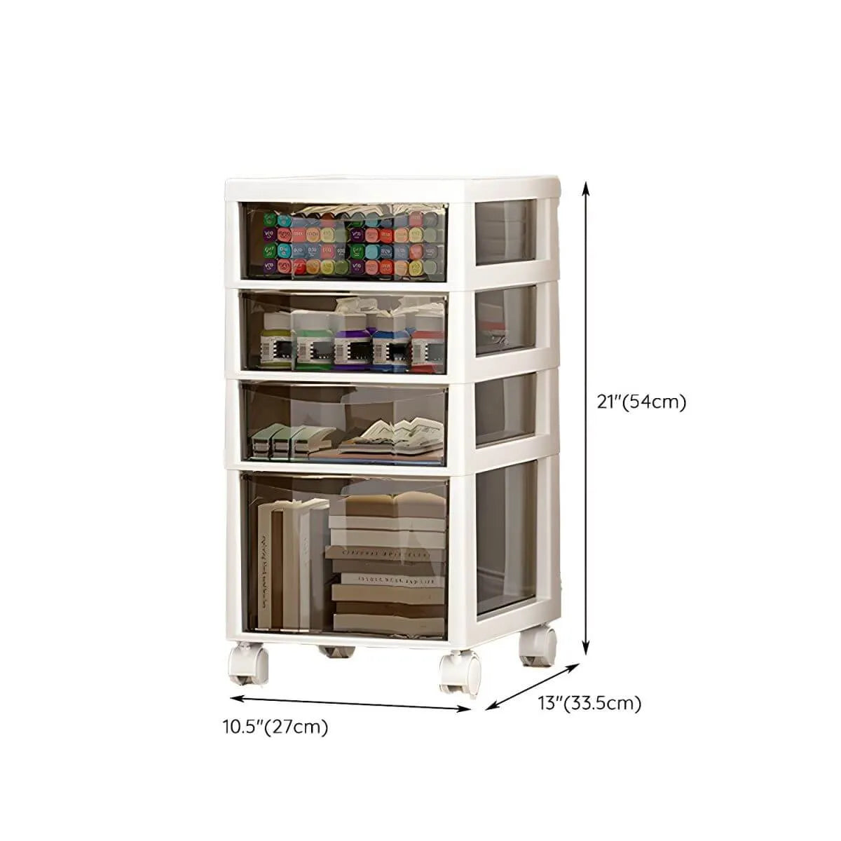 Slim Acrylic Drawer Filing Cabinet With Smoky Clear Fronts Dimensions