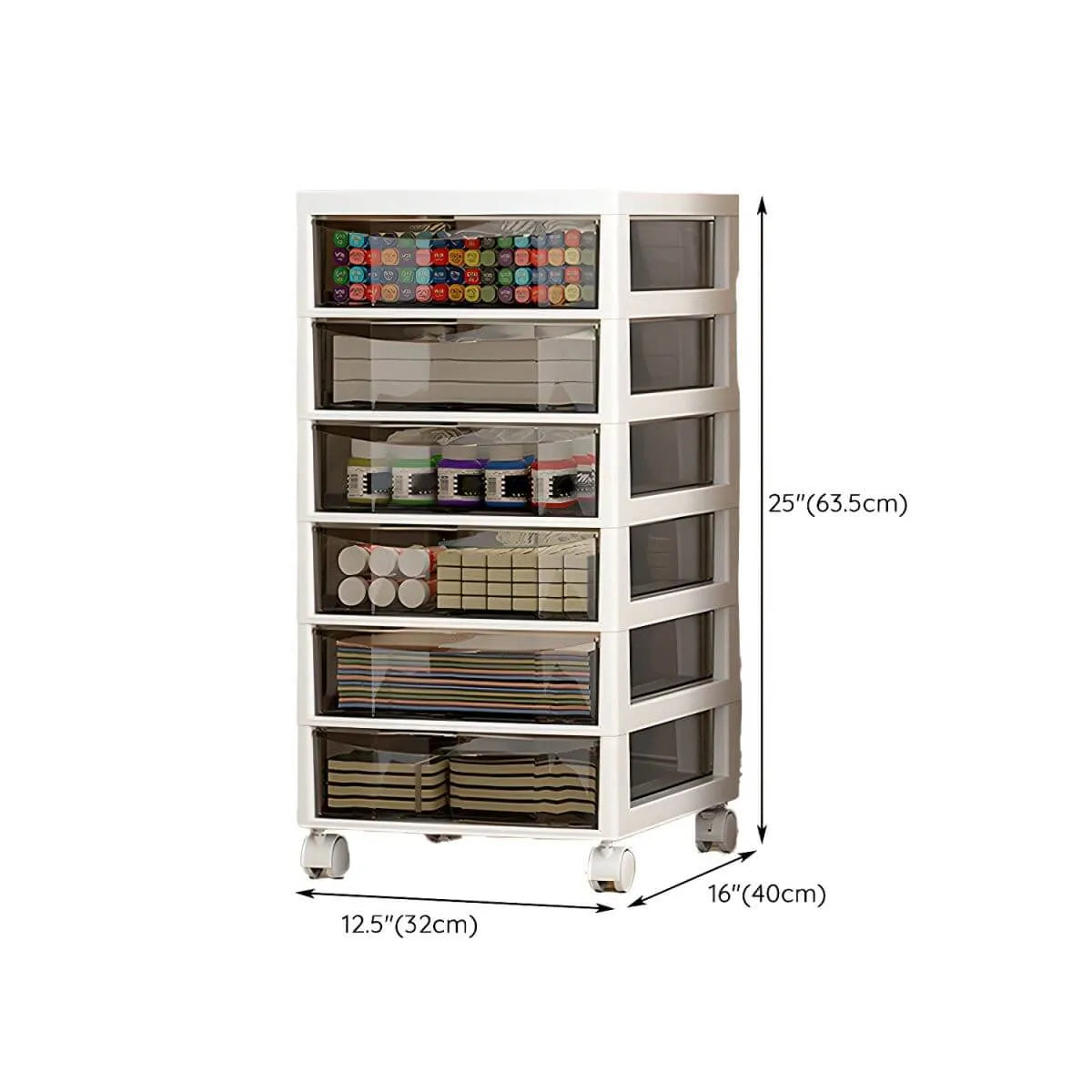 Slim Acrylic Drawer Filing Cabinet With Smoky Clear Fronts Dimensions