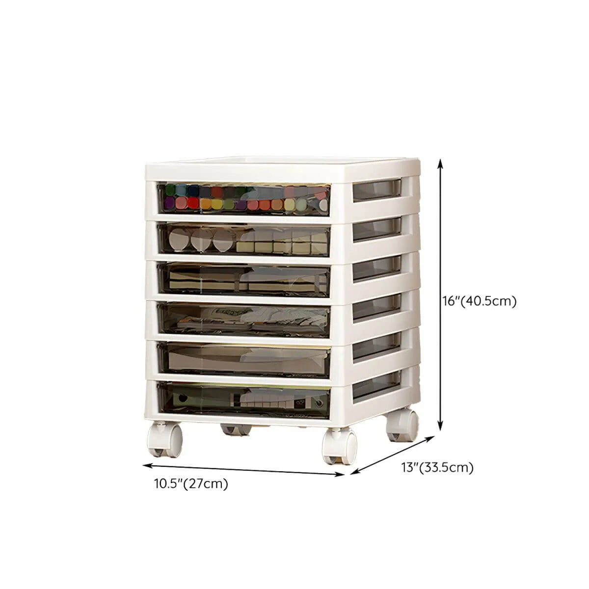 Slim Acrylic Drawer Filing Cabinet With Smoky Clear Fronts Dimensions
