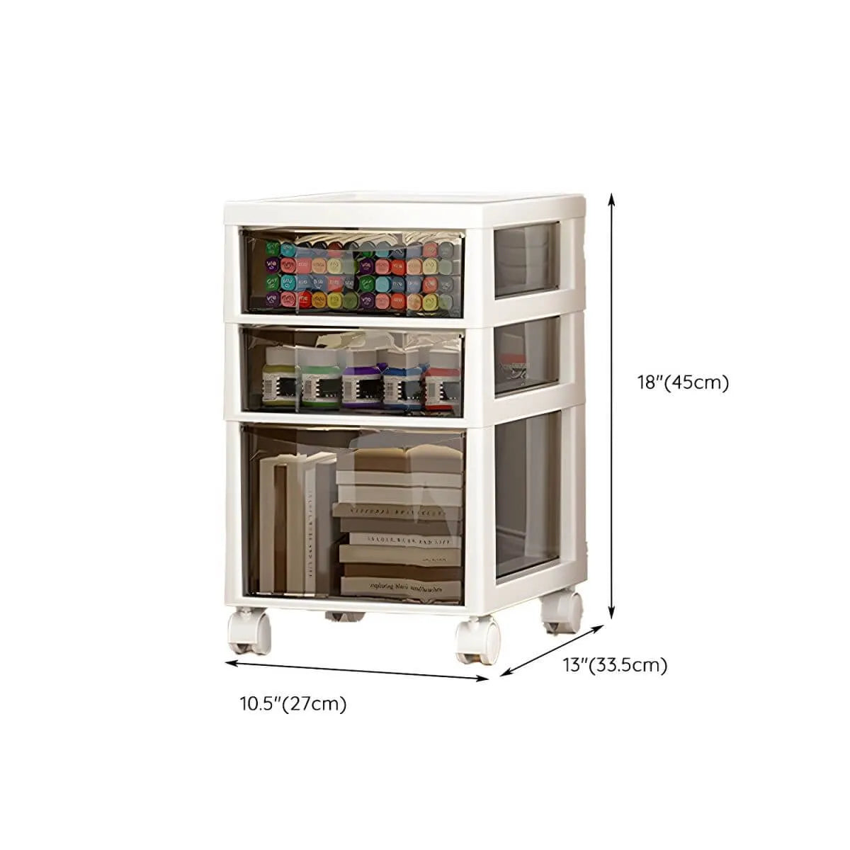 Slim Acrylic Drawer Filing Cabinet With Smoky Clear Fronts Dimensions