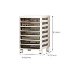 Slim Acrylic Drawer Filing Cabinet With Smoky Clear Fronts Dimensions