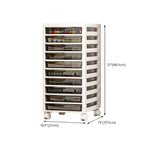 Slim Acrylic Drawer Filing Cabinet With Smoky Clear Fronts Dimensions