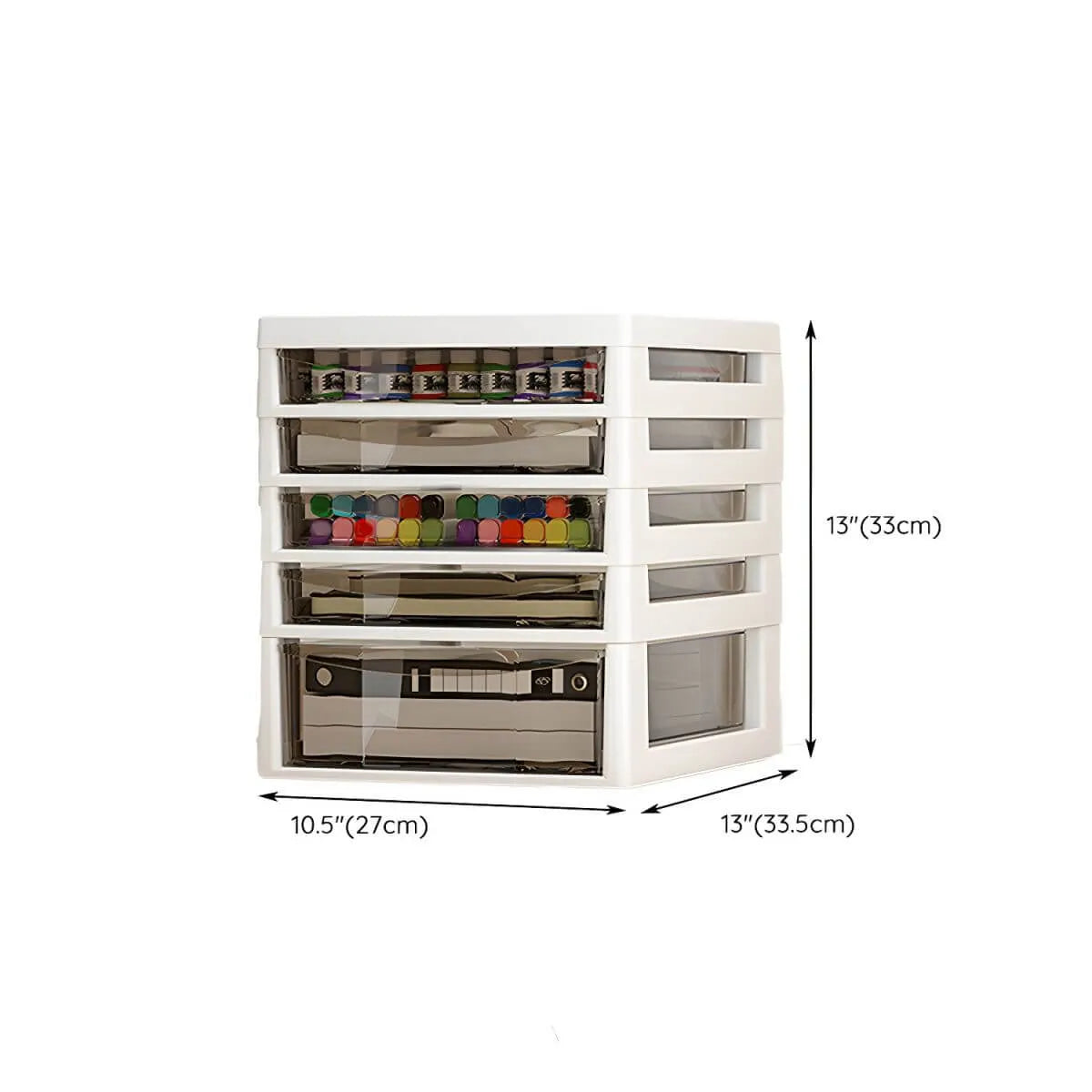 Slim Acrylic Drawer Filing Cabinet With Smoky Clear Fronts Dimensions