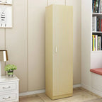 Slim Japandi Wood Armoire Cabinet With Shelves for Small Spaces