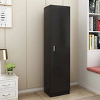 Slim Japandi Wood Armoire Cabinet With Shelves for Small Spaces