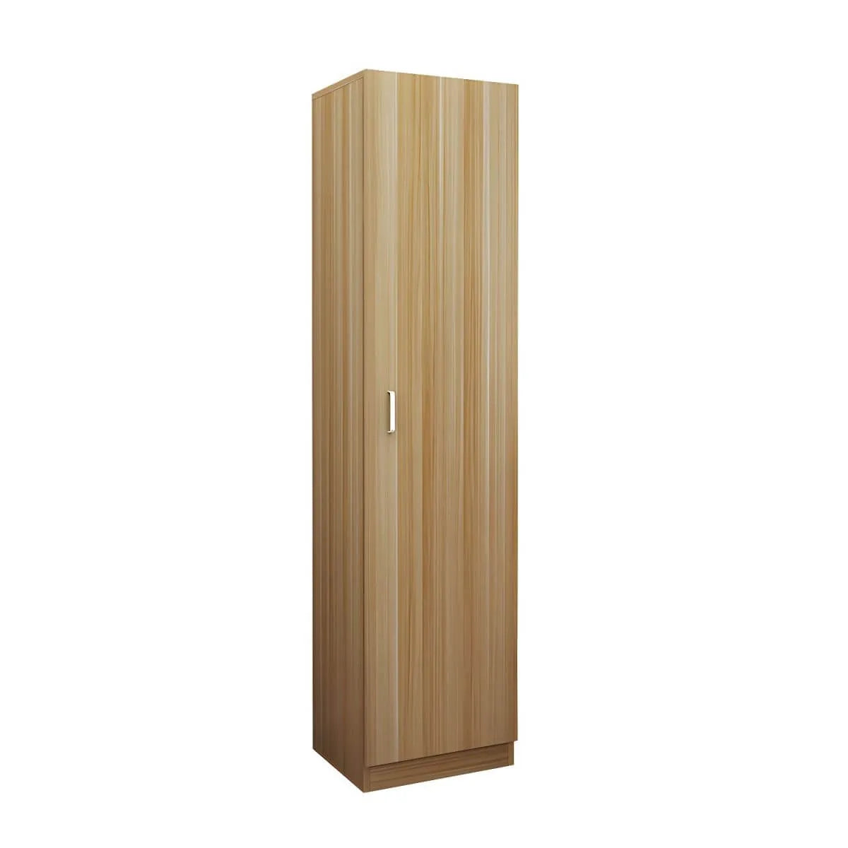 Slim Japandi Wood Armoire Cabinet With Shelves for Small Spaces