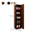 Slim Japandi Wood Armoire Cabinet With Shelves for Small Spaces Dimensions