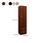 Slim Japandi Wood Armoire Cabinet With Shelves for Small Spaces Dimensions