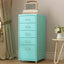 Slim Metal Filing Cabinet With Soft-Close Drawers and Casters
