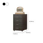 Slim Metal Filing Cabinet With Soft-Close Drawers and Casters Dimensions