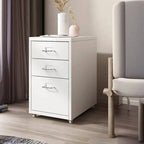 Slim Metal Filing Cabinet With Work Surface and Vertical Storage
