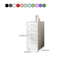 Slim Metal Filing Cabinet With Work Surface and Vertical Storage Dimensions